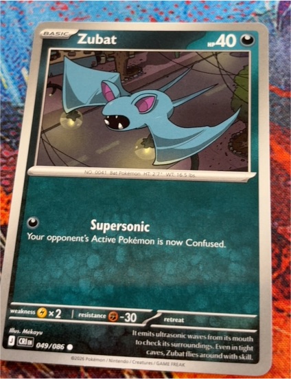 2026 Pokemon Chaos Rising #049 Zubat — front