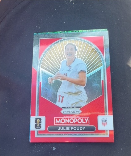 2026 Panini Prizm Monopoly FIFA World Cup #93 Julie Foudy Red Prizm — front