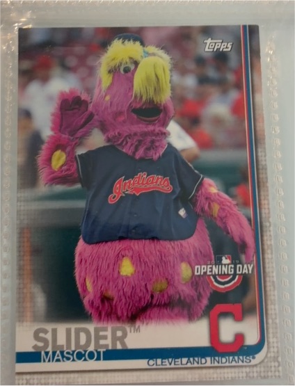 2019 Topps Opening Day Mascots #M-2 Slider Cleveland Indians — front