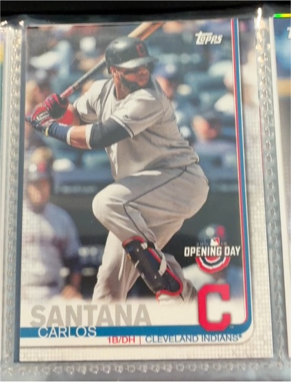 2019 Topps Opening Day #147 Carlos Santana — front