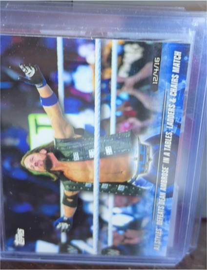 2018 Topps WWE Road to Wrestlemania #67 AJ Styles Defeats Dean Ambrose — front