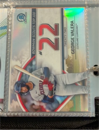 2023 Bowman Chrome #BTP-22 George Valera Bowman Scouts Top 100 — front