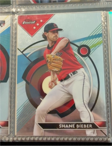2023 Topps Finest #28 Shane Bieber — front