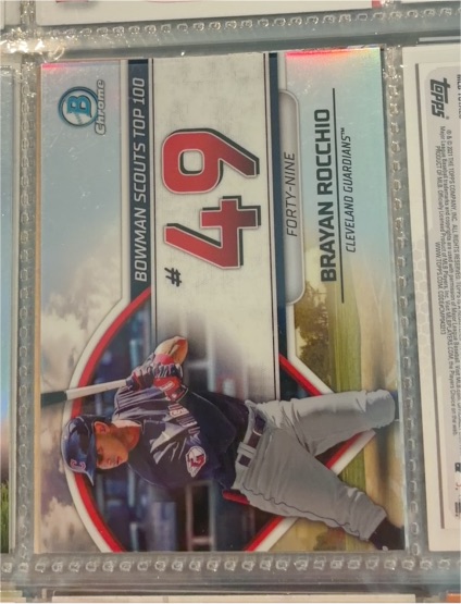 2023 Bowman Chrome Scouts Top 100 #BTP-49 Brayan Rocchio — front