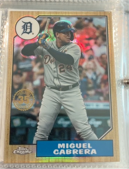 2022 Topps Chrome 1987 Topps 35th Anniversary #87BC-3 Miguel Cabrera — front