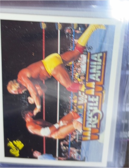 1990 Classic WWF The History of Wrestlemania #27 Hulk Hogan vs Andre the Giant — front