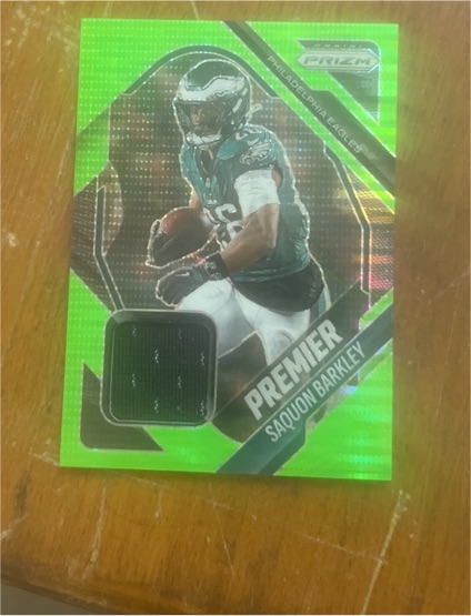 2025 Panini Prizm Premier Jerseys #PJY-SBY Saquon Barkley — front