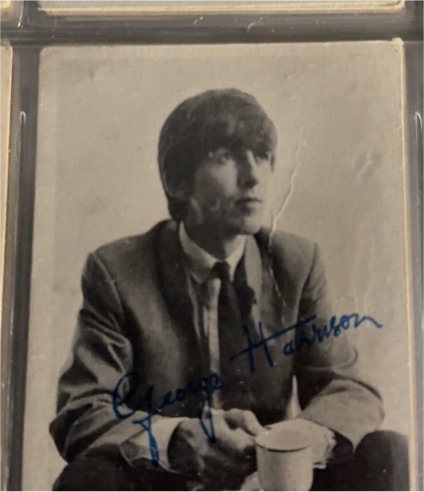 1964 Topps The Beatles 1st Series Black & White #52 George Harrison — front