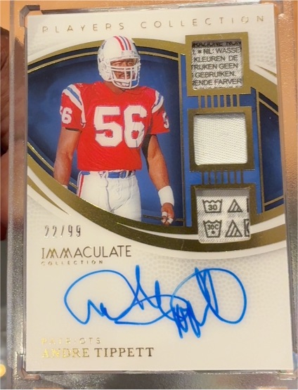 2025 Panini Immaculate Players Collection #221 Andre Tippett — front