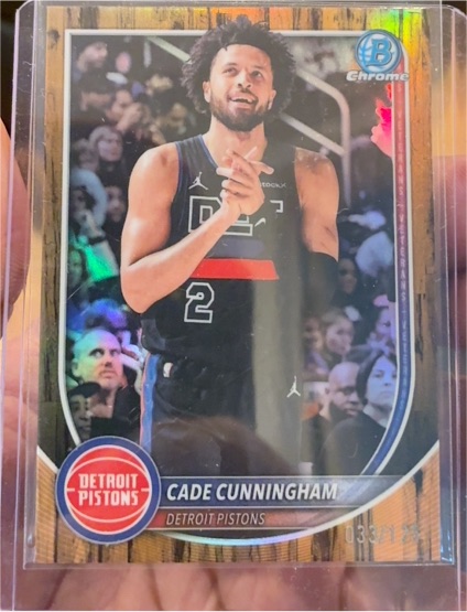 2025-26 Bowman Chrome #BCV-74 Cade Cunningham — front