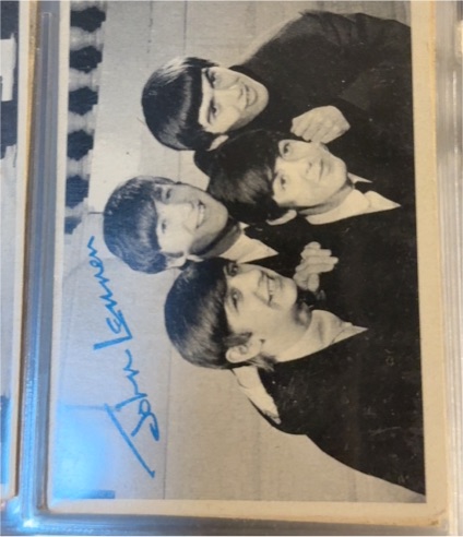 1964 Topps Beatles Black and White #77 John Lennon — front