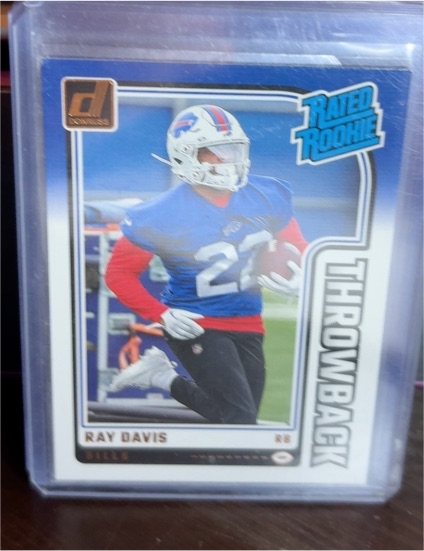 2024 Panini Donruss #41 Ray Davis Rated Rookie Throwback — front