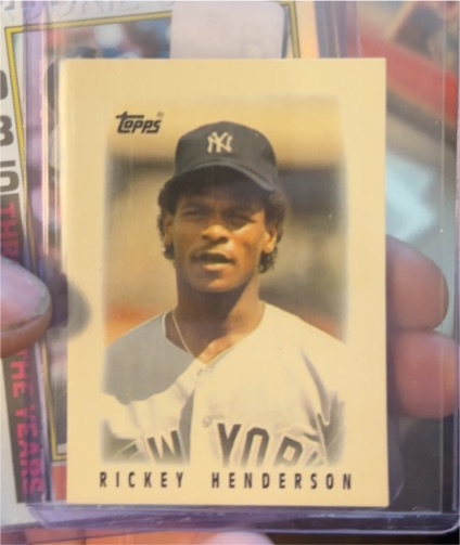 1986 Topps Mini Leaders #27 Rickey Henderson — front