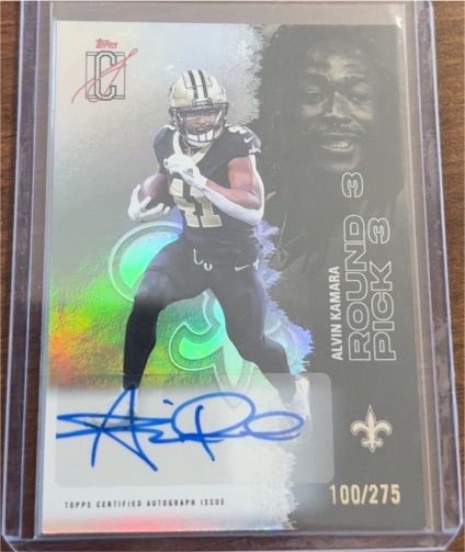 2025 Topps Signature Class Round Pick 3 Alvin Kamara — front