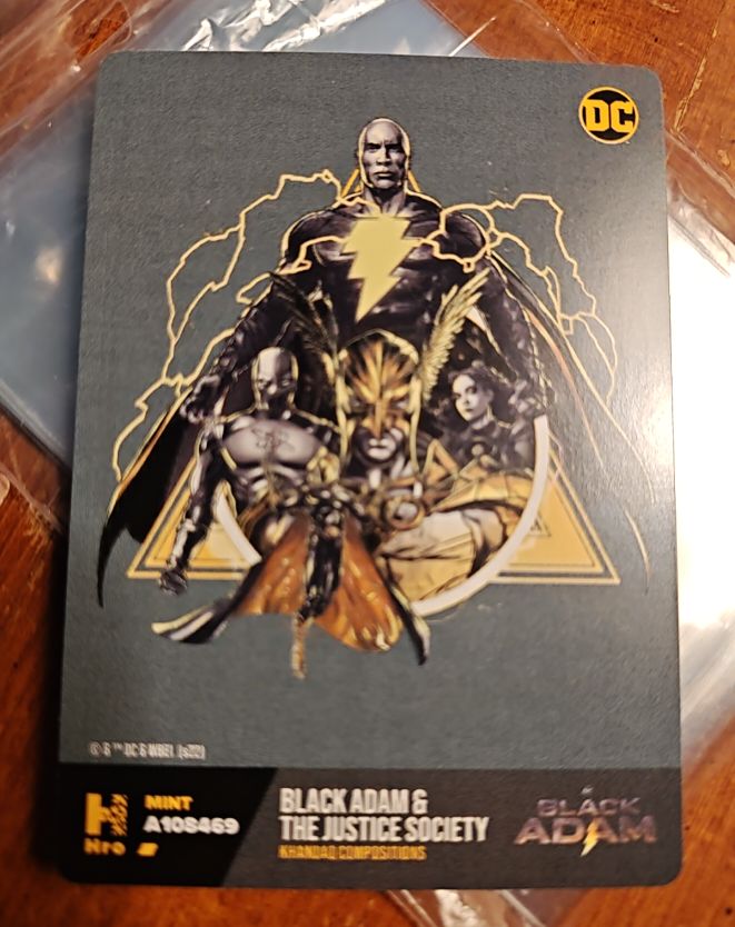2022 DC Chapter 2 Physical Card Black Adam & The Justice Society Kahndaq Compositions — front