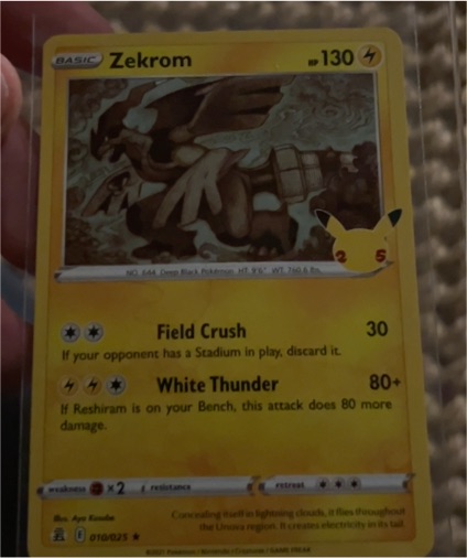 2021 Pokémon Celebrations #010 Zekrom — front