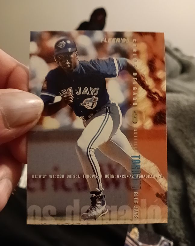 1995 Fleer #92 Carlos Delgado — front
