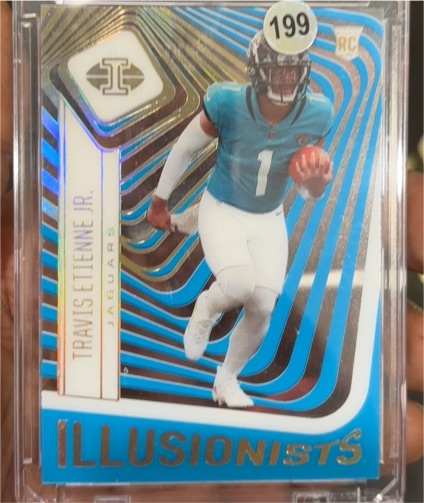 2021 Panini Illusions #ILL-19 Travis Etienne Jr. Illusionists Rookie Jaguars — front