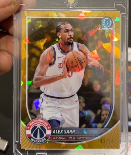 2025 Bowman Chrome #BCV-99 Alex Sarr — front