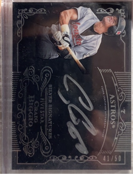 2016 Topps Five Star Silver Signatures #Silver Signatures Craig Biggio — front