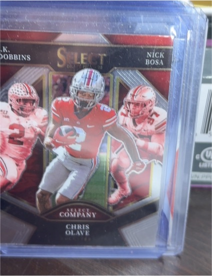 2022 Panini Select Draft Picks #SC-OSU Chris Olave / J.K. Dobbins / Nick Bosa — front