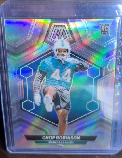 2024 Panini Mosaic #321 Chop Robinson Silver Prizm Rookie Card — front