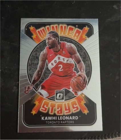 2021-22 Donruss Optic #18 Kawhi Leonard Winner Stays Toronto Raptors — front