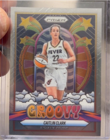 2025 Panini Prizm WNBA #10 Caitlin Clark Groovy Insert Indiana Fever — front