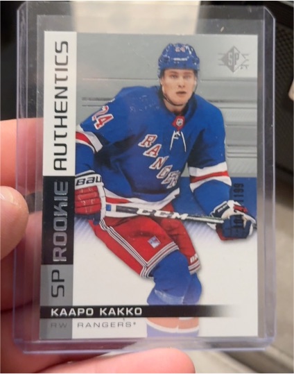 2019-20 Upper Deck SP Authentic #101 Kaapo Kakko Rookie Authentics Blue — front