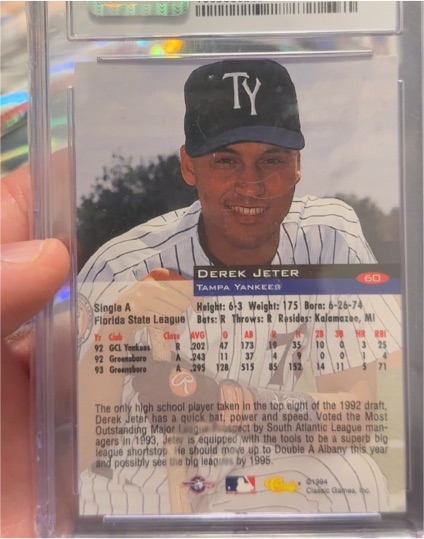 1994 Classic Minor League All Star Edition #60 Derek Jeter — front