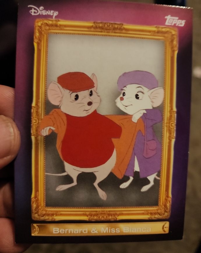 2026 Topps Disney Neon #FF-7 Bernard & Miss Bianca Family First — front