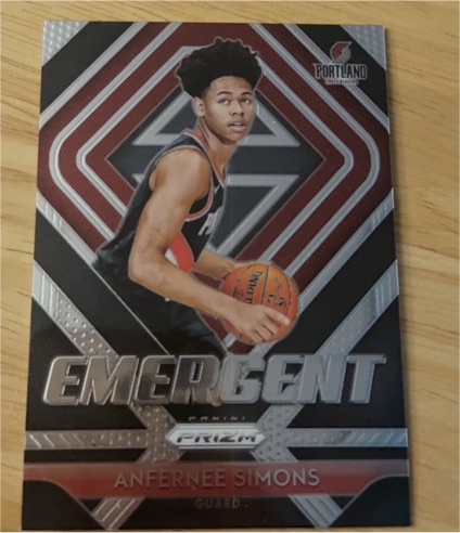 2018-19 Panini Prizm #24 Anfernee Simons Emergent Rookie — front