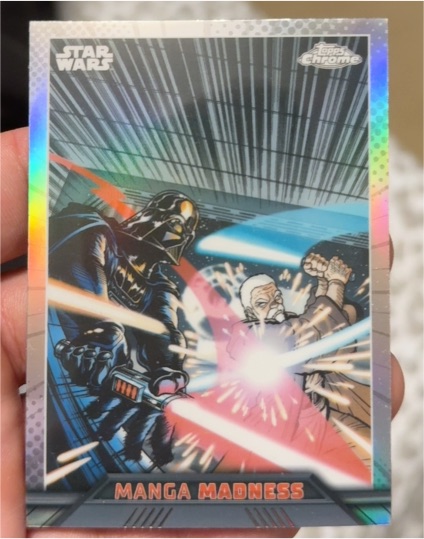 2023 Topps Chrome Star Wars Manga Madness #MM-3 Darth Vader Obi-Wan Kenobi — front