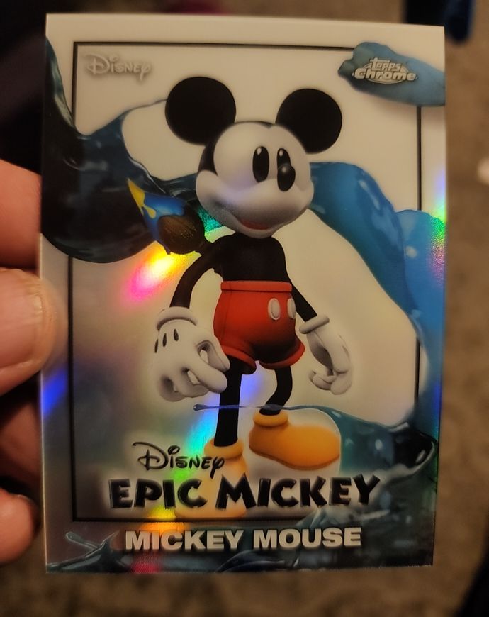 2026 Topps Disney Neon Chrome #EM-20 Mickey Mouse Epic Mickey — front