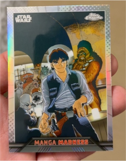 2023 Topps Chrome Star Wars Manga Madness #MM-8 Han Solo Chewbacca — front