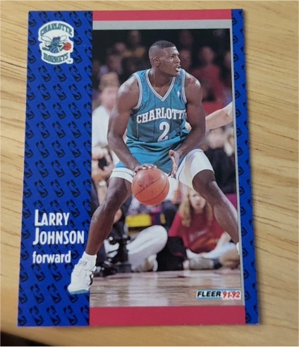 1991-92 Fleer #255 Larry Johnson — front