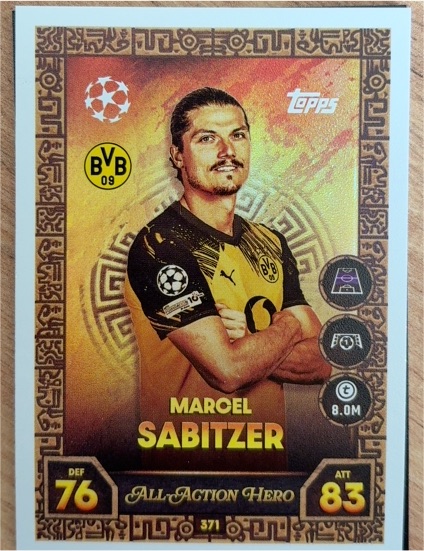 2025-26 Topps UEFA Champions League #371 Marcel Sabitzer - Hero — front
