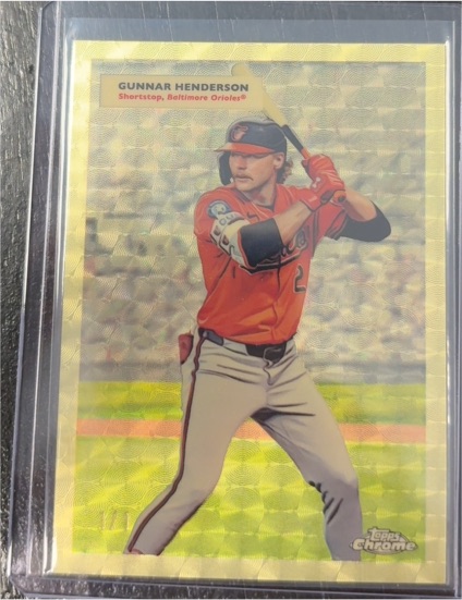 2025 Topps Chrome Platinum Double Header #55DH-13 Gunnar Henderson — front