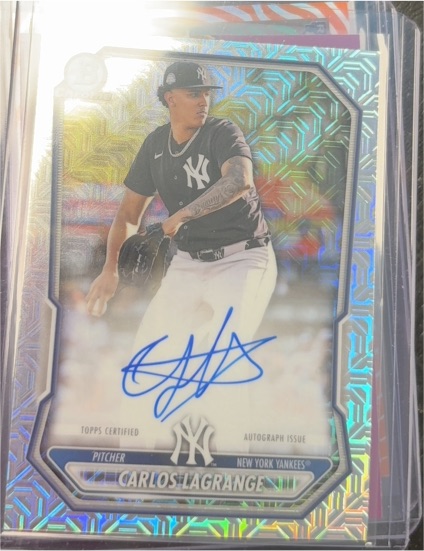 2026 Bowman Chrome Mojo Refractor Auto #BMA-CL Carlos LaGrange — front