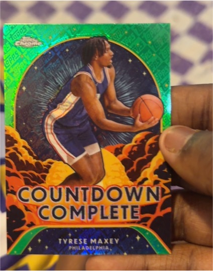 2024-25 Topps Chrome #CC-9 Tyrese Maxey Countdown Complete — front