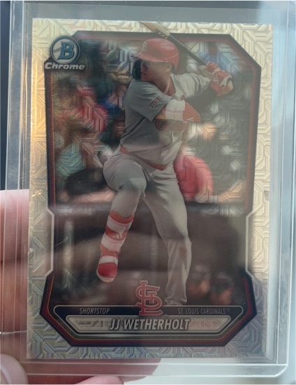 2026 Bowman Chrome #BCP-115 JJ Wetherholt Mojo Refractor — front