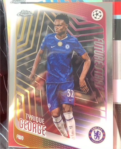 2025 Topps Chrome UEFA #58 Tyrique George Future Stars Chelsea FC — front