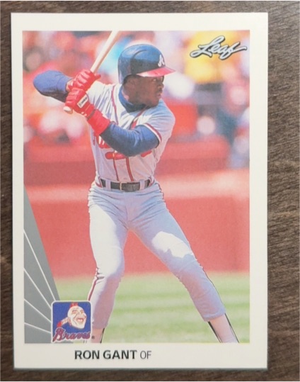 1990 Leaf #376 Ron Gant — front