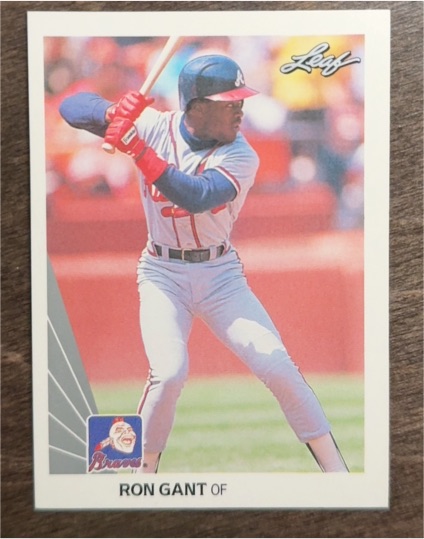 1990 Leaf #376 Ron Gant — front