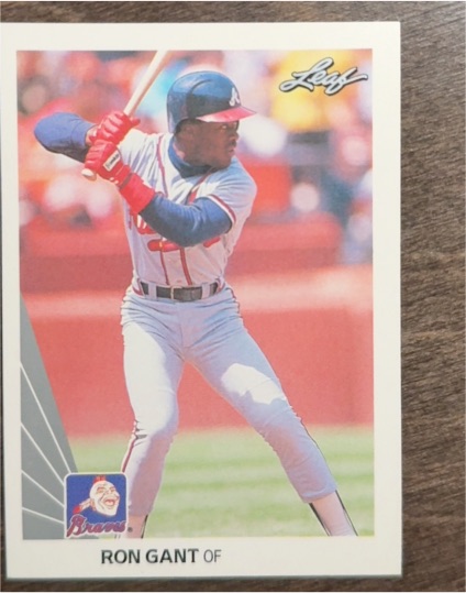 1990 Leaf #376 Ron Gant — front