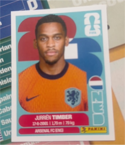 2026 Panini FIFA World Cup #NED 5 Jurrien Timber — front
