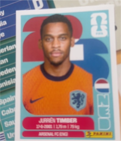 2026 Panini FIFA World Cup Sticker NED 5 Jurrien Timber — front