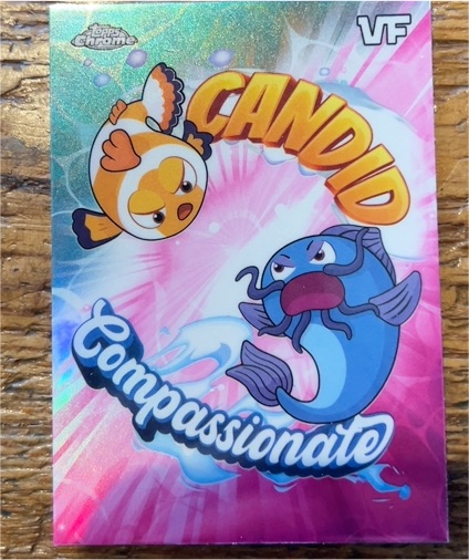 2026 Topps Chrome VeeFriends Balance Battles #BB-1 Candid Clownfish Compassionate Catfish — front