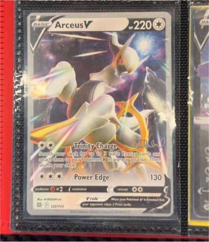 2022 Pokémon TCG Brilliant Stars #122 Arceus V — front