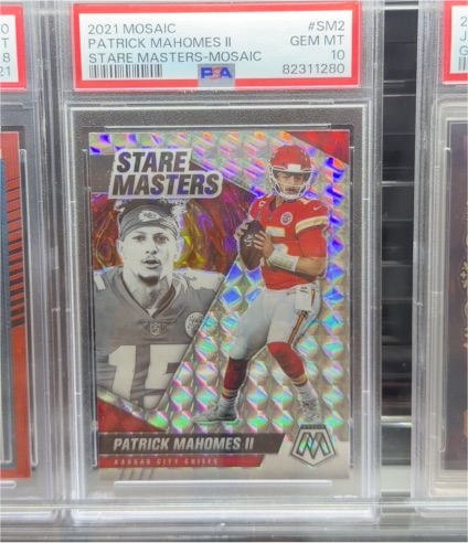 2021 Panini Mosaic #SM2 Patrick Mahomes II Stare Masters-Mosaic — front